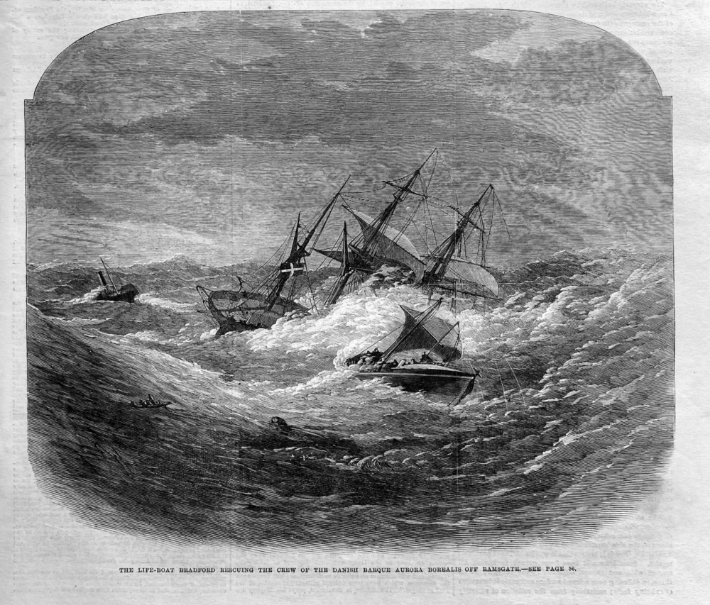 The Life-Boat Bradford Rescuing the Crew of the Danish Barque Aurora Boreal