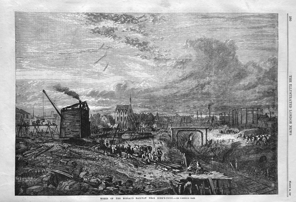 Works of the Midland Railway near King's -Cross.  1867.