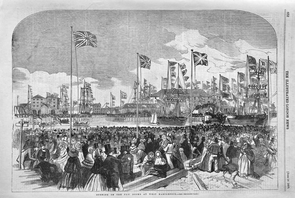 Opening of the New Docks at West Hartlepool.  1856.