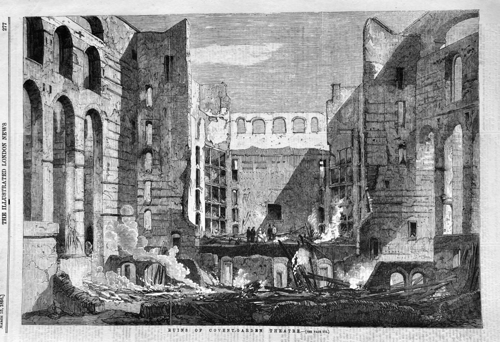 Ruins of Covent-Garden Theatre,  1856.