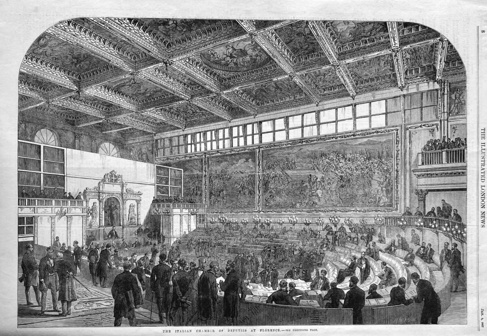 The Italian Chamber of Deputies at Florence.  1867.