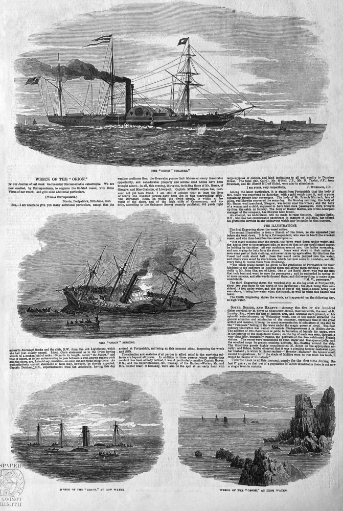 Wreck of the "Orion."  1856.