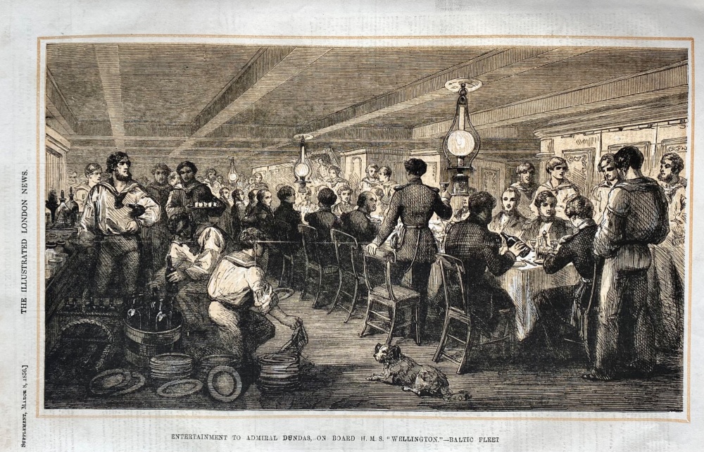 Entertainment to Admiral Dundas, on Board H.M.S. "Wellington."- Baltic Fleet.  1856.