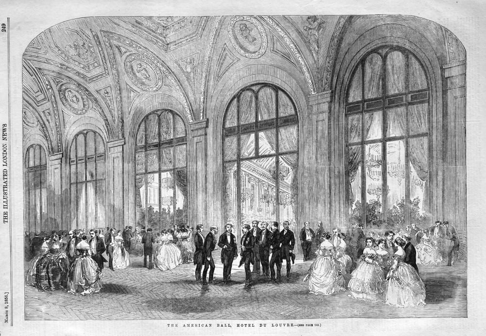 The American Ball, Hotel Du Louvre.  1856.