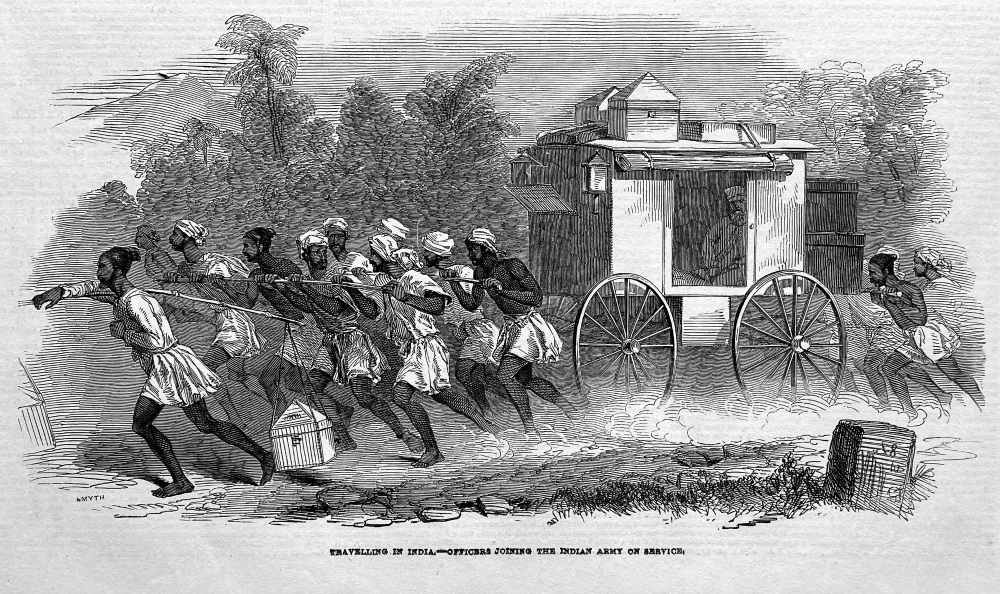 Travelling in India.- Officers Joining the Indian Army on Service.  1850.