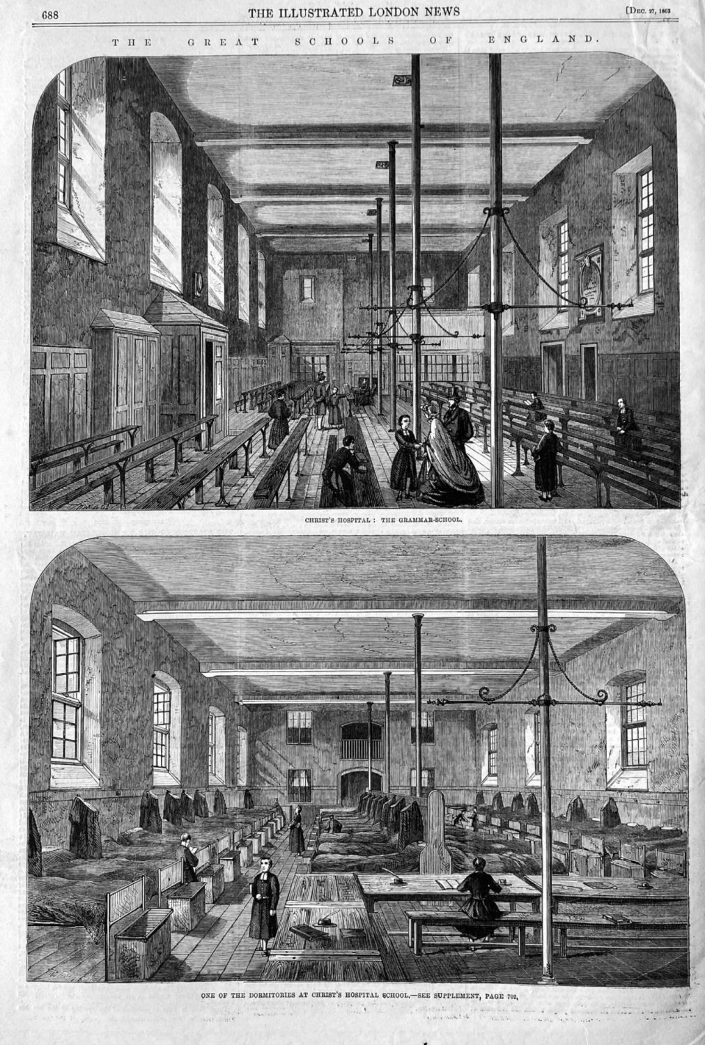 The Great Schools of England. (Christ's Hospital.)  1862.