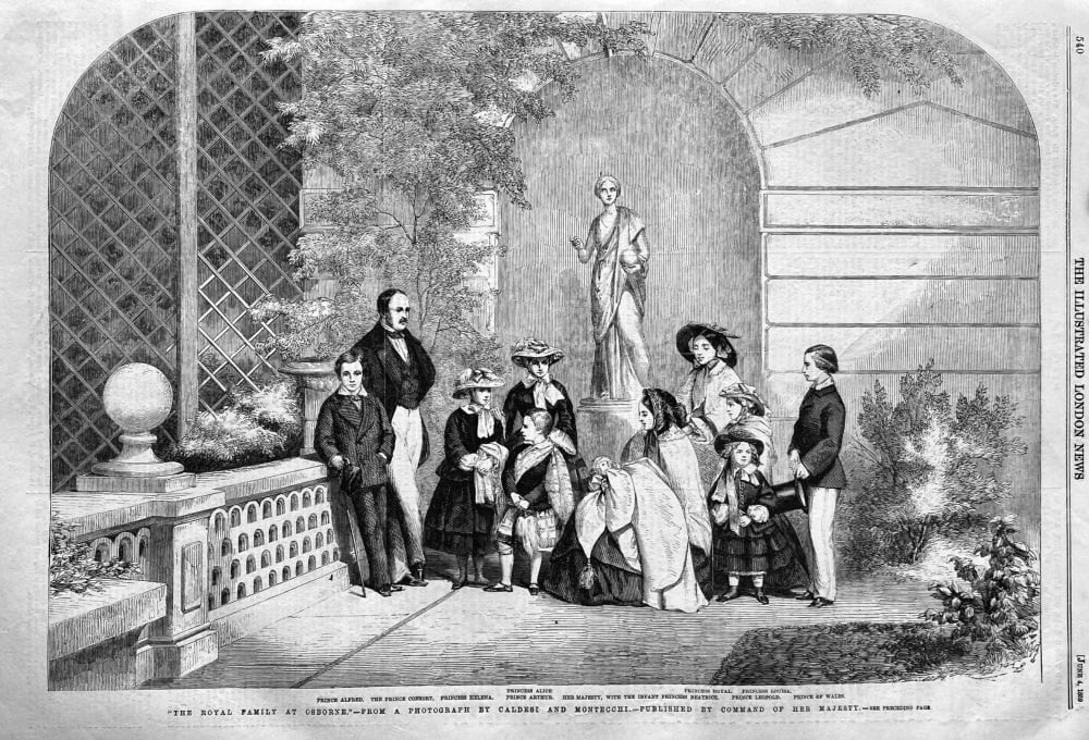 The Royal Family at Osborne.  1859.