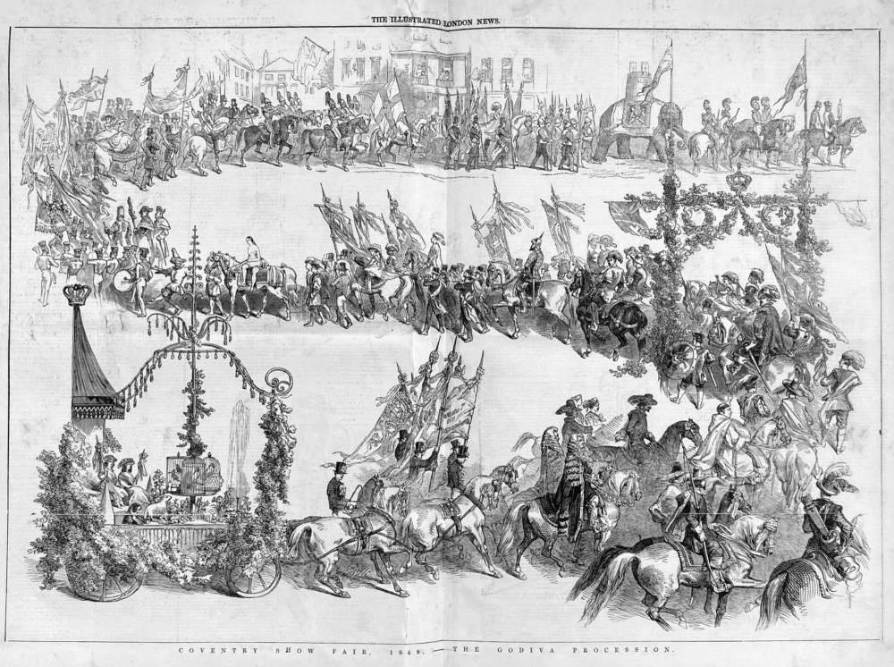 Coventry Show Fair,  1848. - The Godiva Procession.