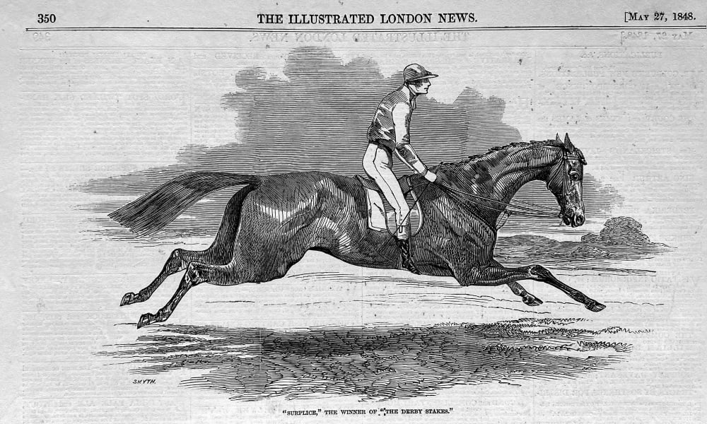 "Surplice," The Winner of "The Derby Stakes."  1848.