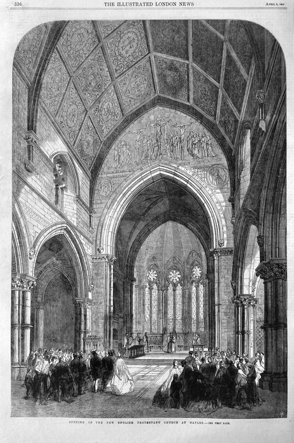 Opening of the New English Protestant Church at Naples.  1865.