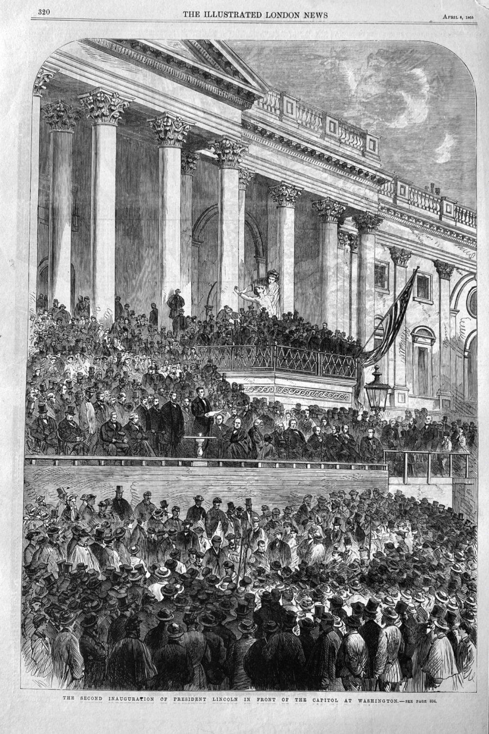 The Second Inauguration of President Lincoln in Front of the Capitol at Was