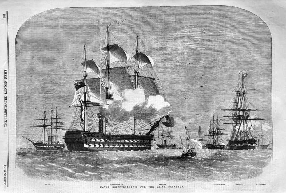 Naval Reinforcements for the China Squadron.  1857.