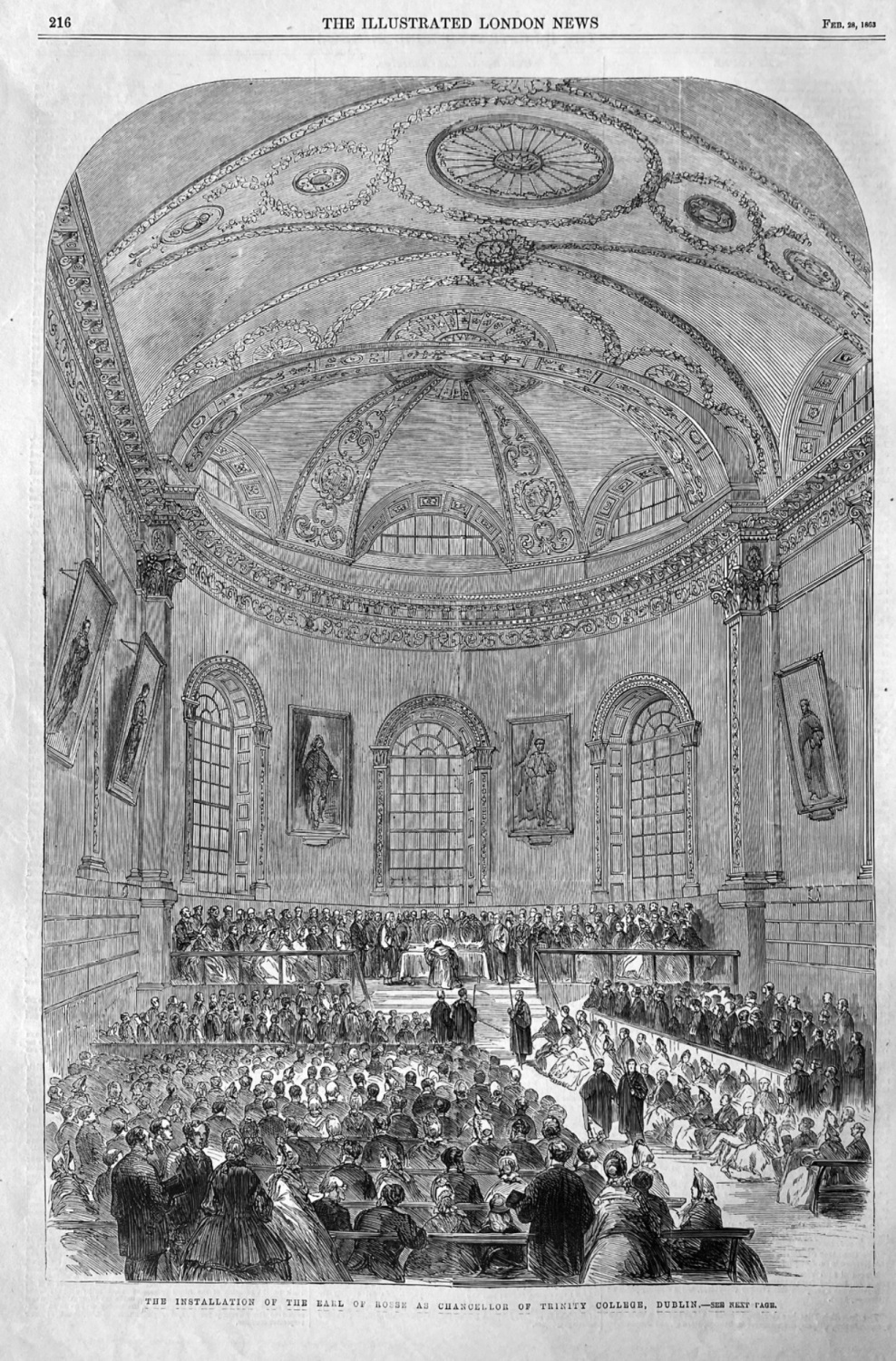 The Installation of the Earl of Rosse as Chancellor of Trinity College, Dub