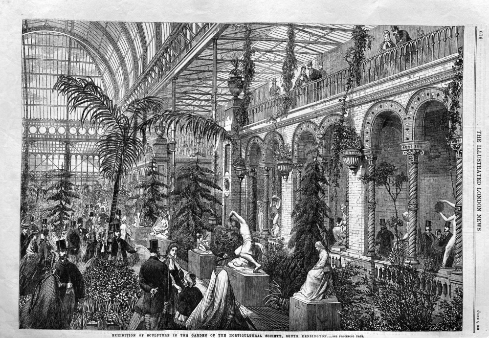 Exhibition of Sculpture in the Garden of the Horticultural Society, South Kensington.  1863.