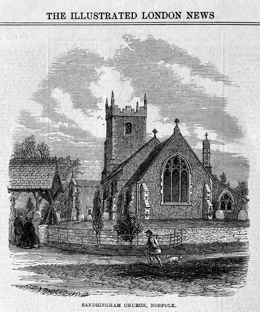 Sandringham Church, Norfolk.  1863.