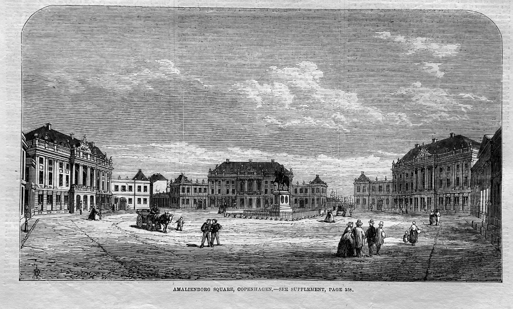 Amalienborg Square, Copenhagen. 1863.