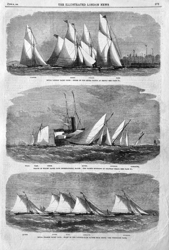 Royal Thames Yacht Club.  1863.