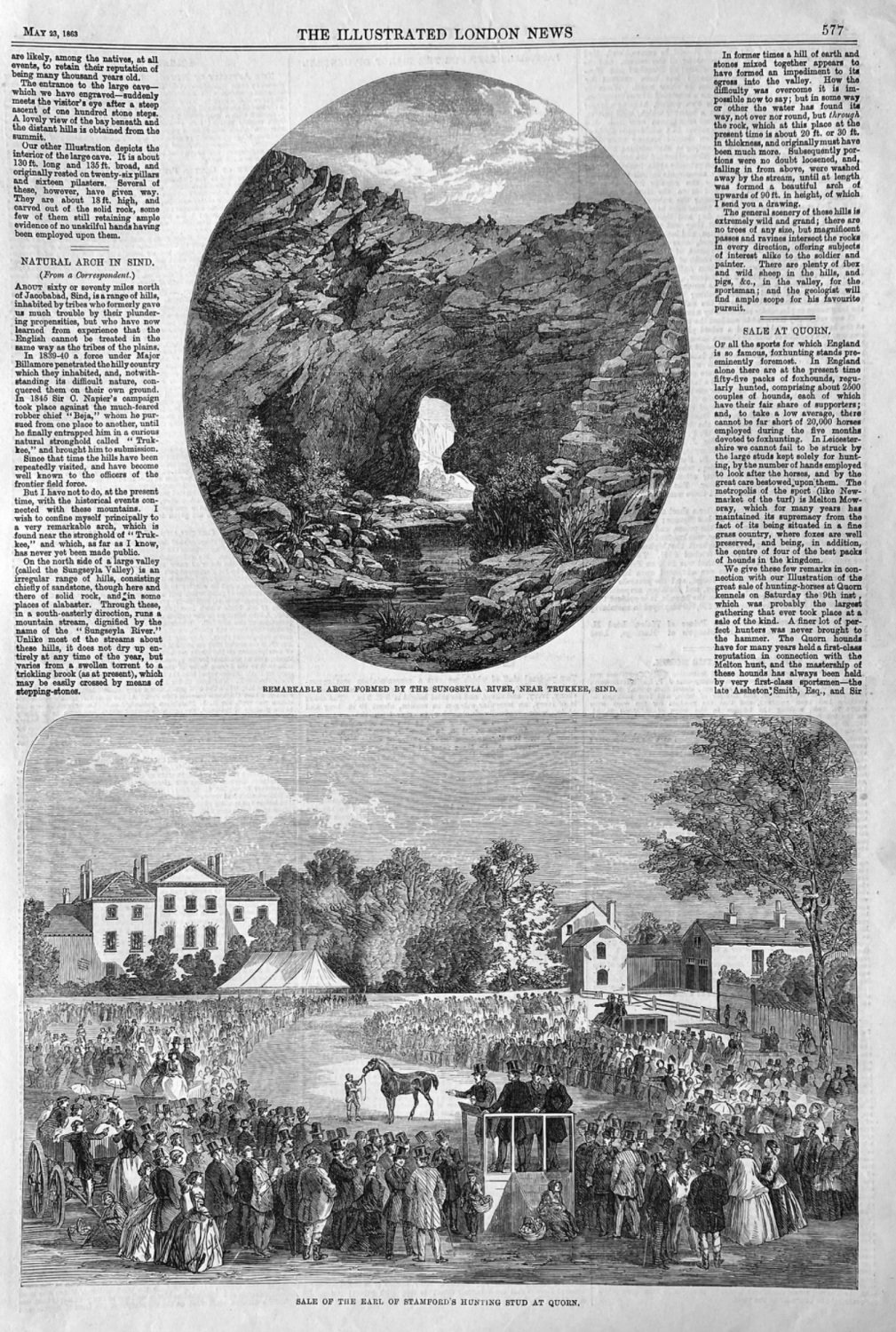 Sale of the Earl of Stamford's Hunting Stud at Quorn.  1763.