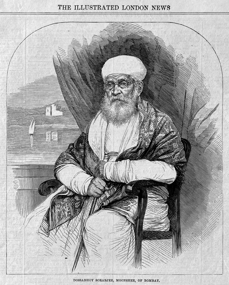 Dossabhoy Sorabjee, Moonshee, of Bombay.  1863.