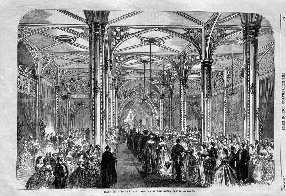 State Visit to the City :  Arrival of the Royal Party.  1863.