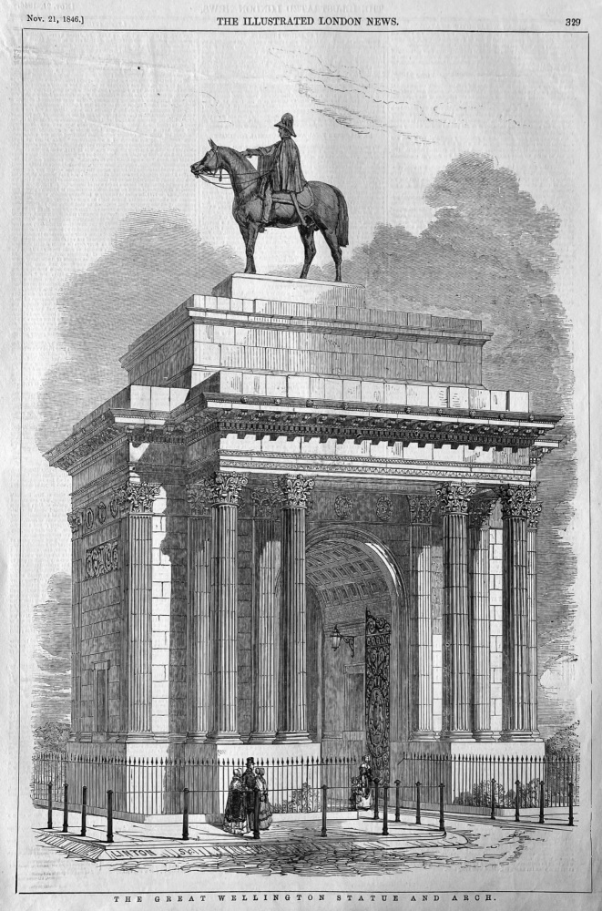 The Great Wellington Statue and Arch.  1846.