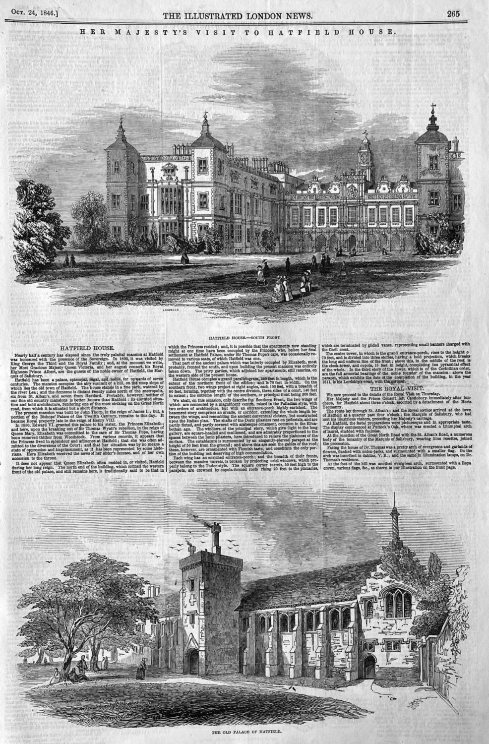 Her  Majesty's Visit to Hatfield House.  1847.