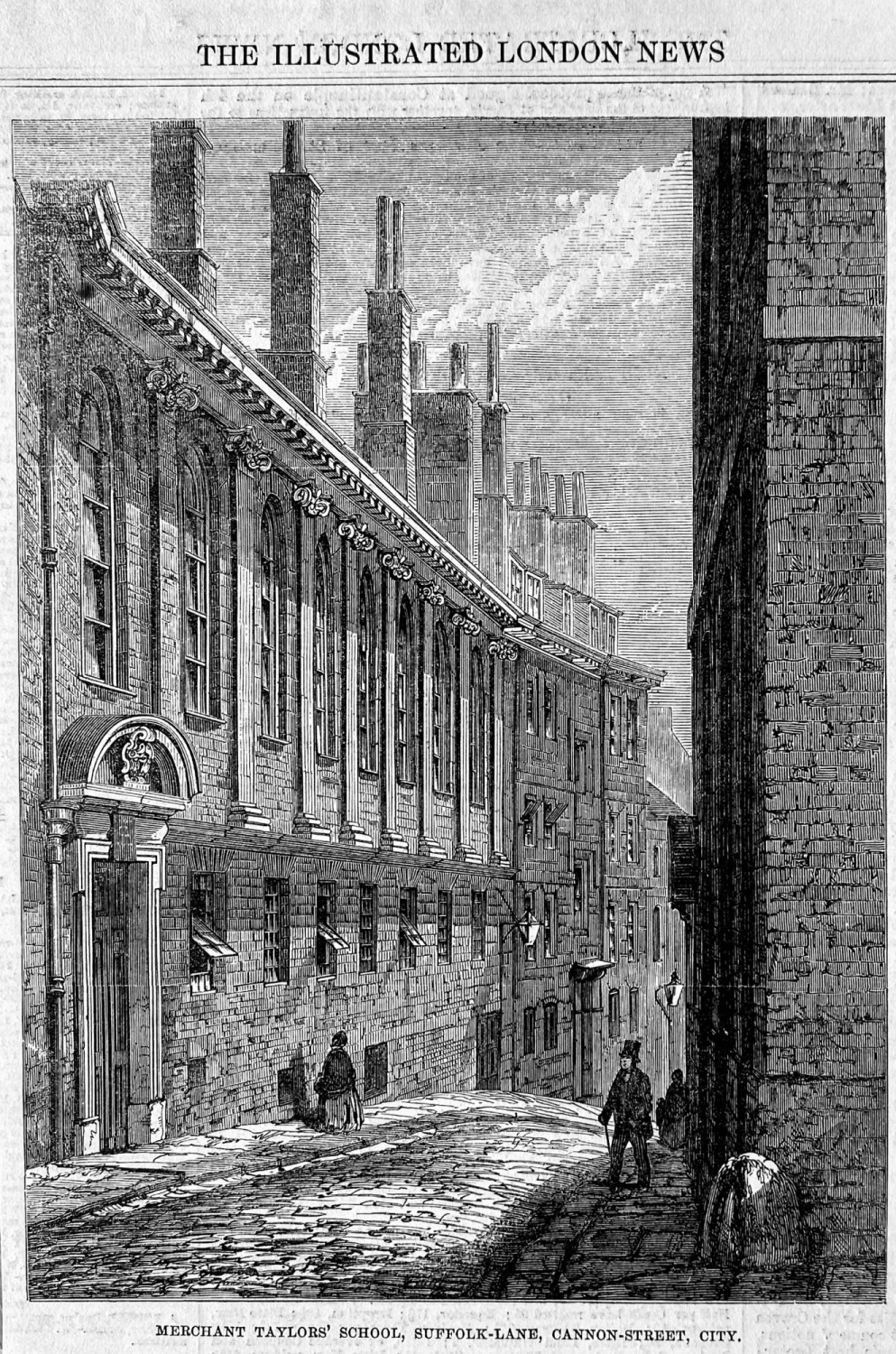 Merchant Taylors' School, Suffolk-Lane, Cannon-Street, City.  1862.