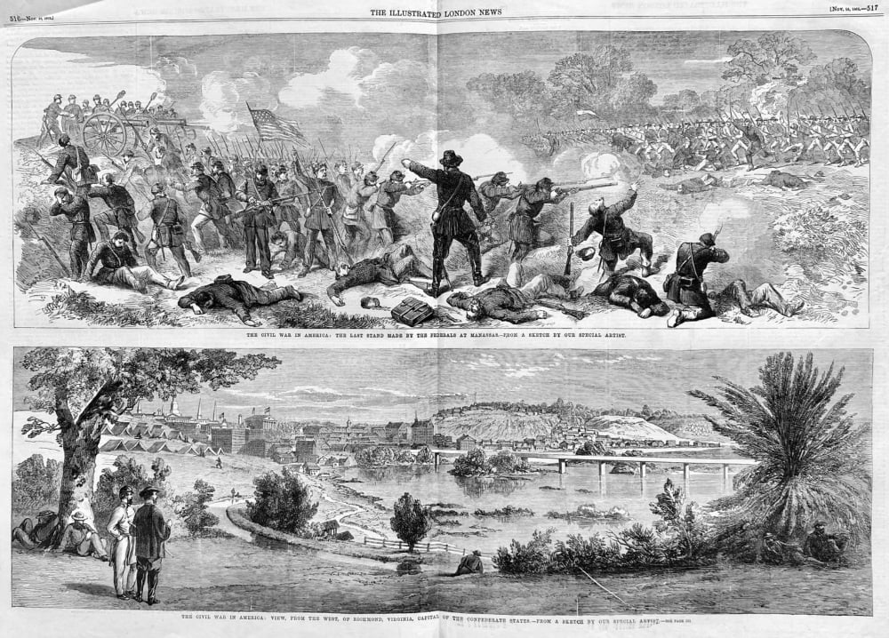 Civil War in America.  1862.