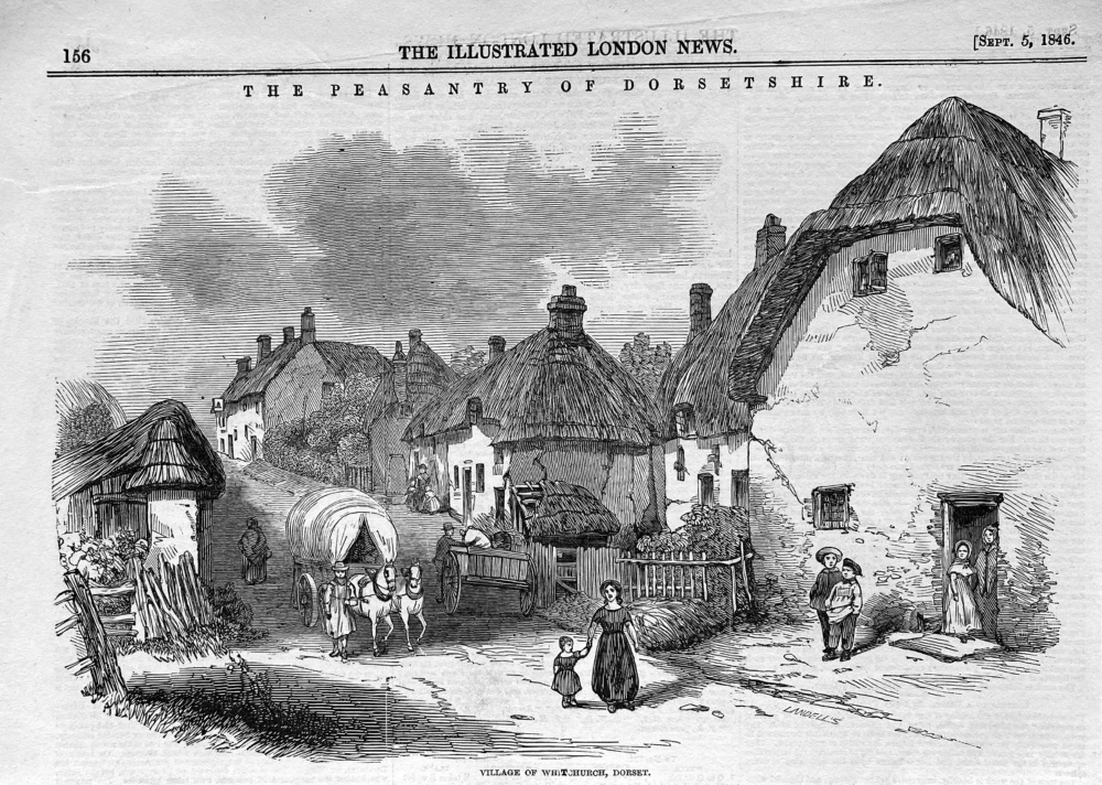 Village of Whitchurch, Dorset.  1846.