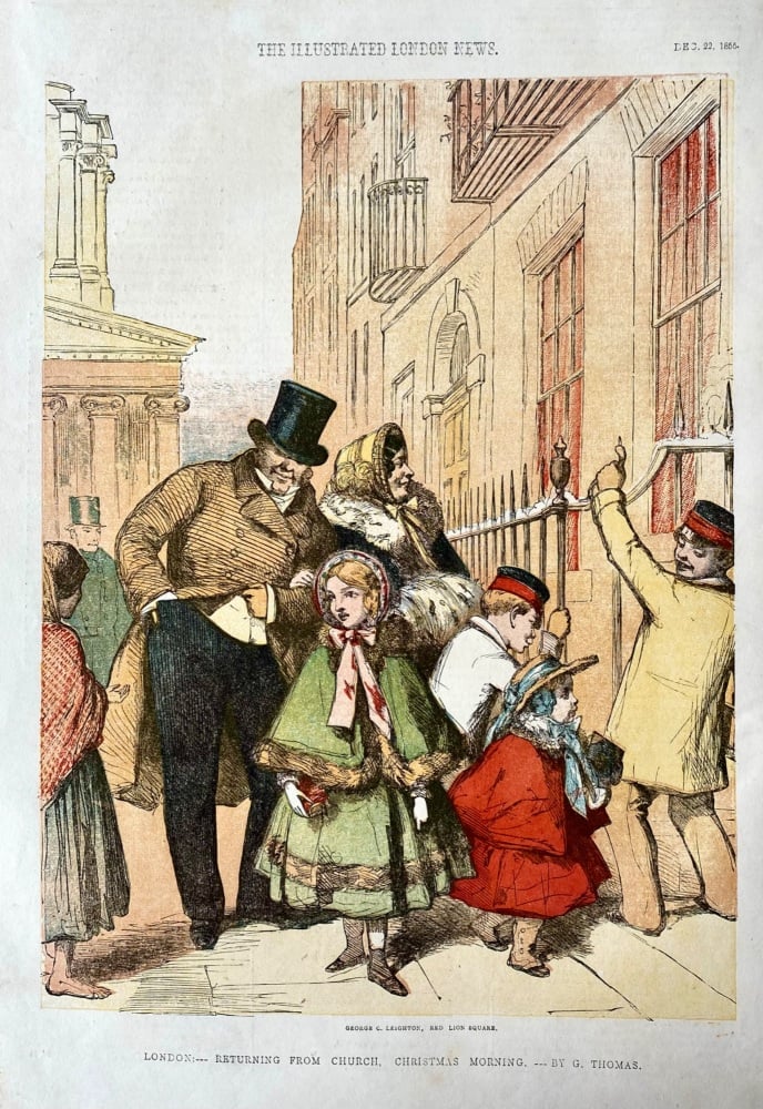 London :--- Returning from Church,  Christmas Morning.  --- By G. Thomas.  1855.