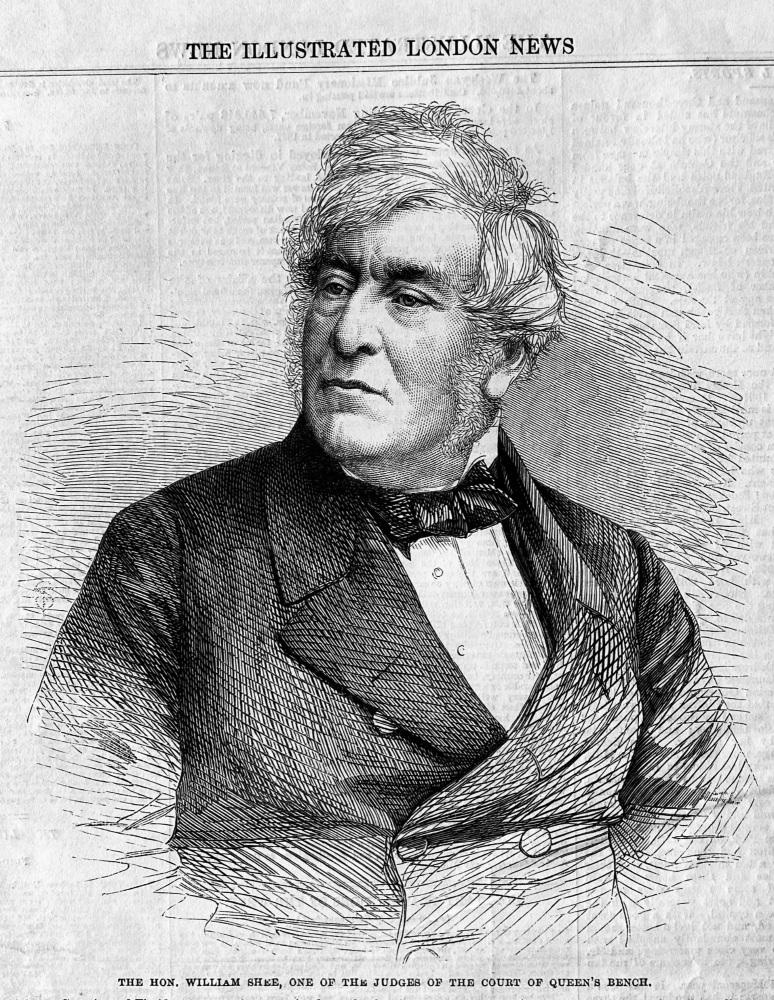 The Hon. William Shee, one of the Judges of the Court of Queen's Bench. 1864.