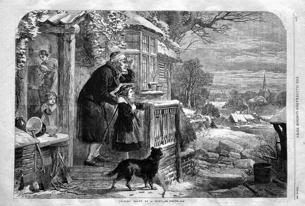 "Winter,"  Drawn by A. Hunt.  1864.