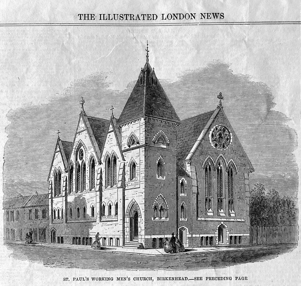 St. Paul's Working Men's Church, Birkenhead.  1864.