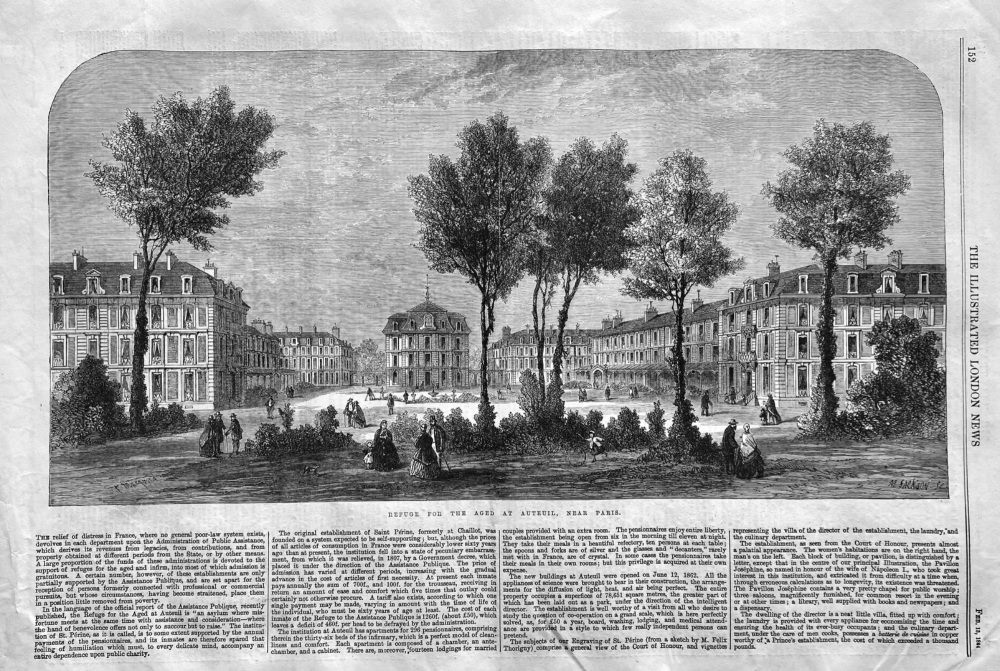 Refuge for the Aged at Auteuil, near Paris.  1864.