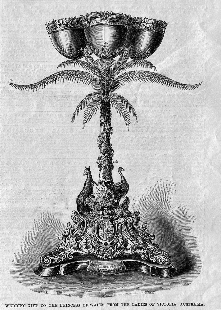 Wedding Gift to the Princess of Wales from the Ladies of Victoria Australia.  1864.