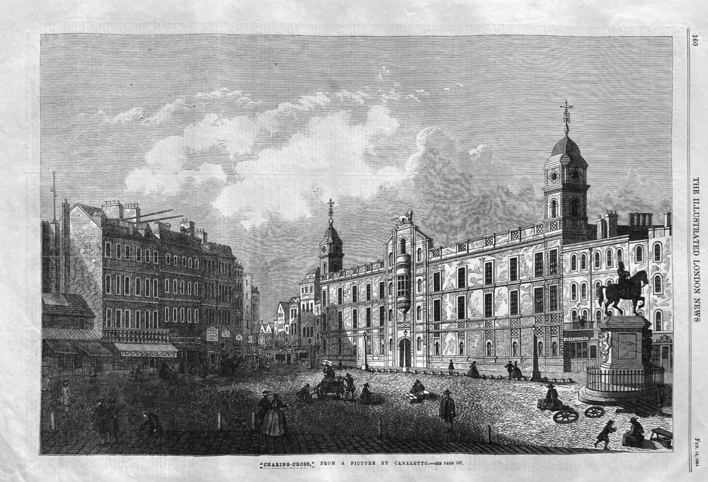 "Charing-Cross," from  a Picture by Canaletto.  1864.