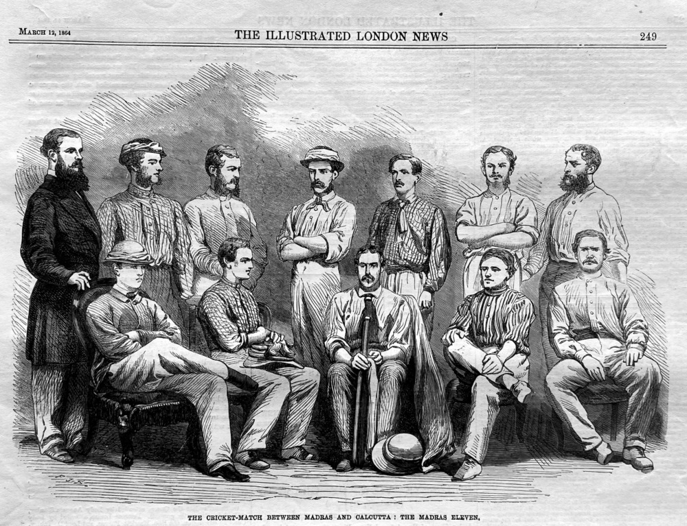 The Cricket-Match between Madras and Calcutta :  The Madras Eleven.  1864.