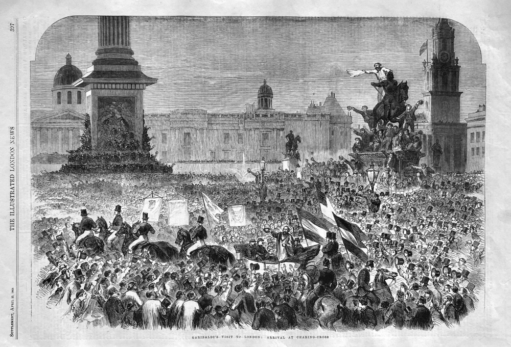 Garibaldi's Visit to London :  Arrival at Charing-Cross.  1864.