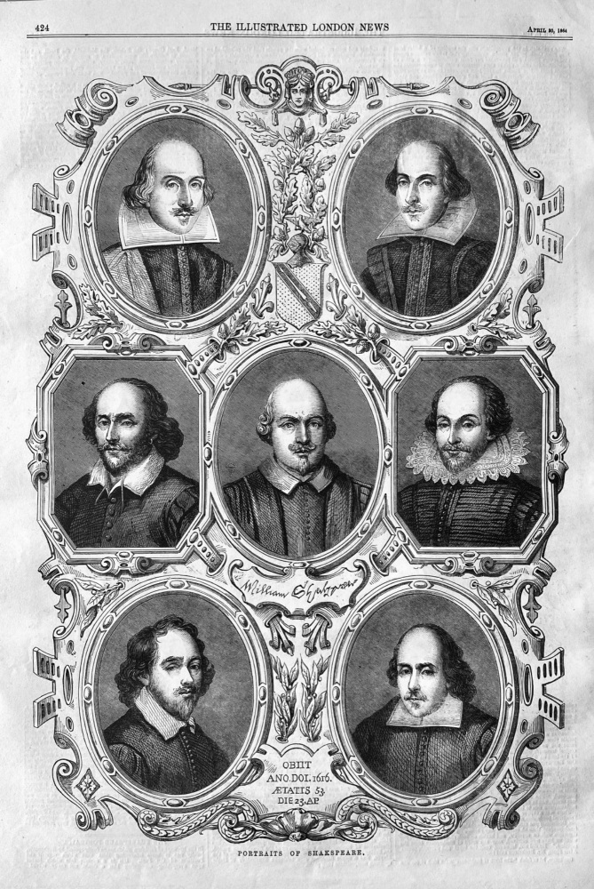 Portraits of Shakspeare.  1864.