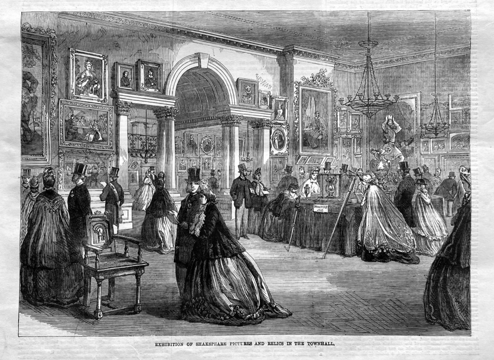 Exhibition of Shakespeare Pictures and Relics in the Townhall.  1864.