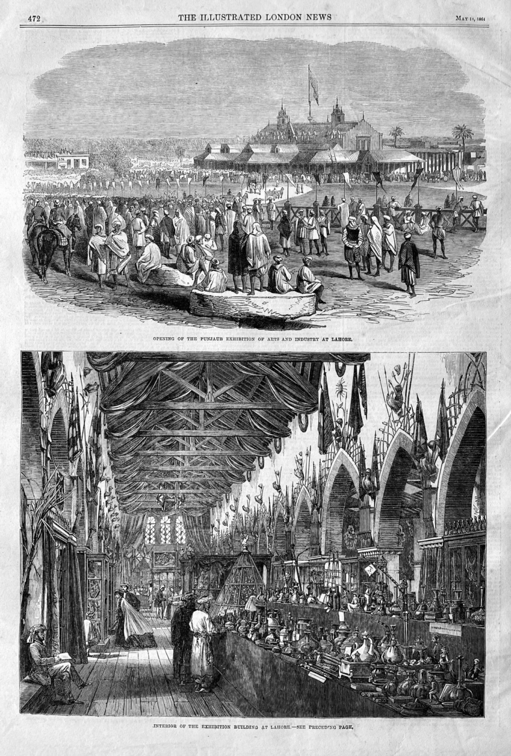 The Exhibition  of Arts and Industry at Lahore, in the Punjaub.  1864.