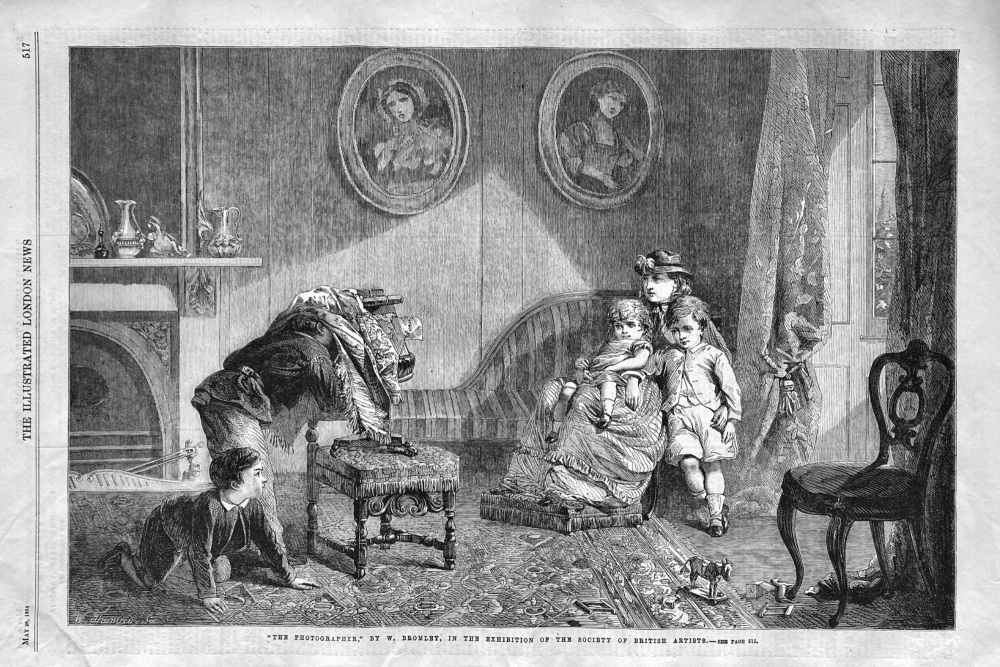 "The Photographer,"  By W. Bromley, in the Exhibition of the Society of British Artists.  1864.