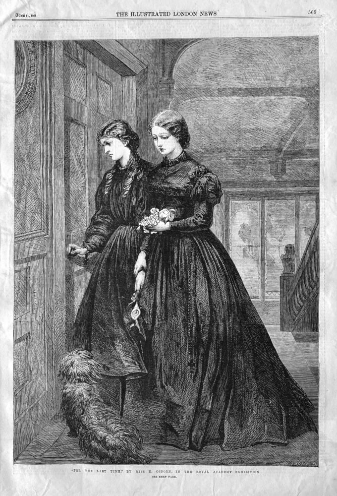 "For The Last Time,"  By Miss E, Osborn, in the Royal Academy Exhibition.  1864.