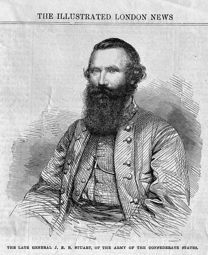 The Late General J. E. B.  Stuart, of the Army of the Confederate States.  1864.