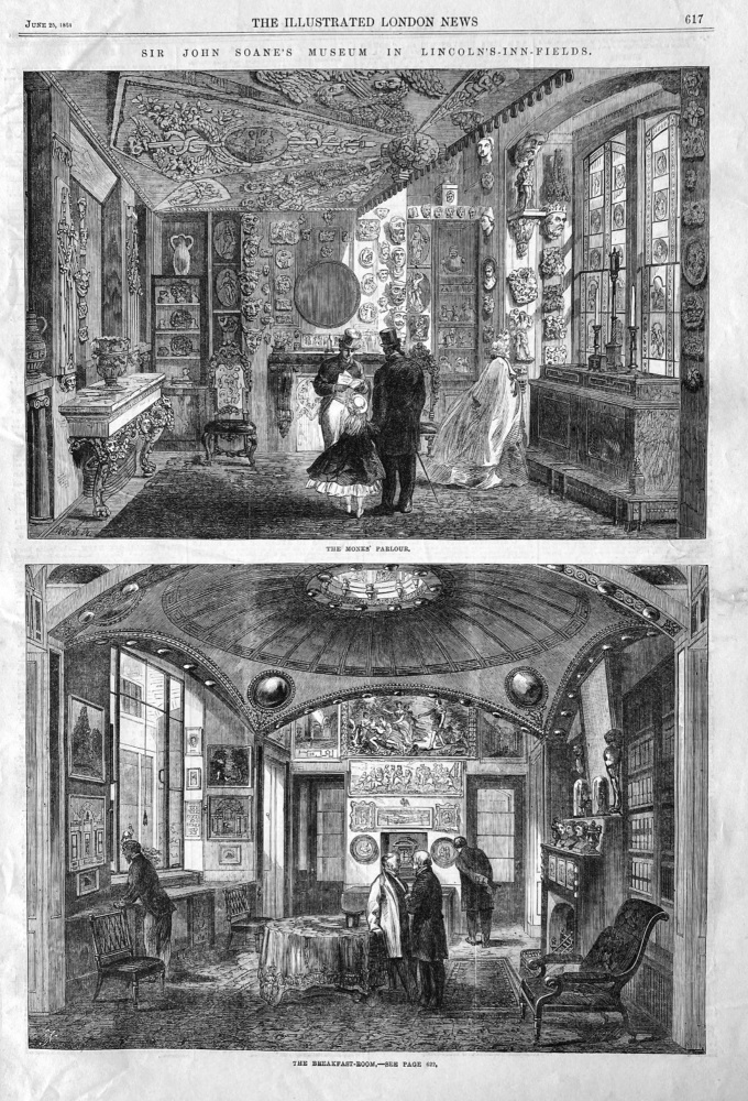 Sir John Soane's Museum in Lincoln's-Inn-Fields.  1864.