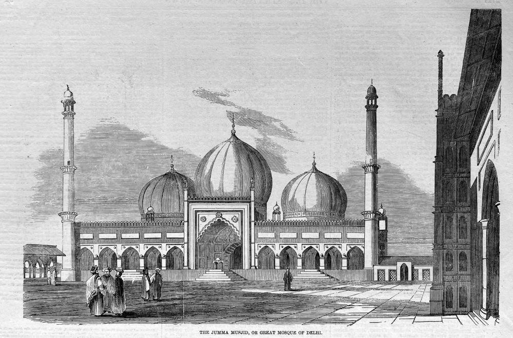 The Jumna Musjid, or Great Mosque of Delhi.  1857.