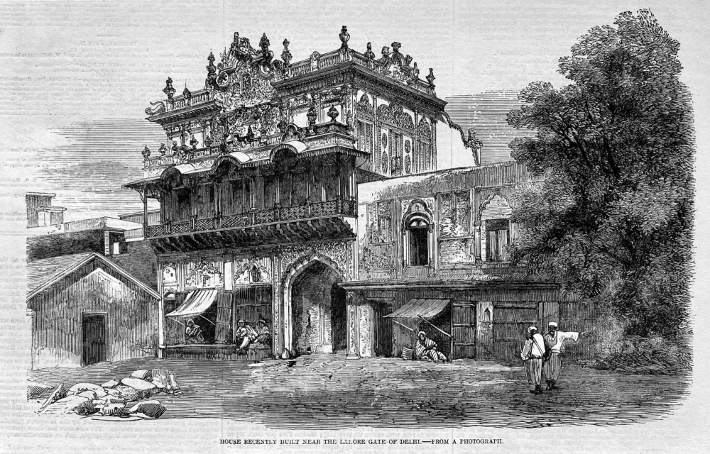 House recently Built near the Lalore Gate of Delhi.  1857.
