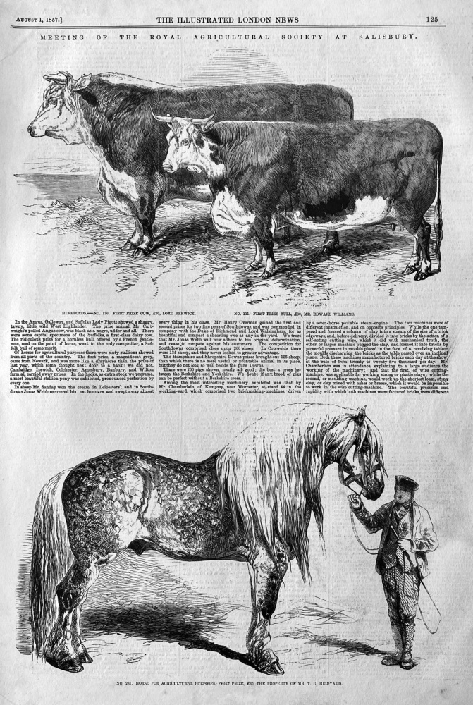 Meeting of the Royal Agricultural Society at Salisbury.  1857.