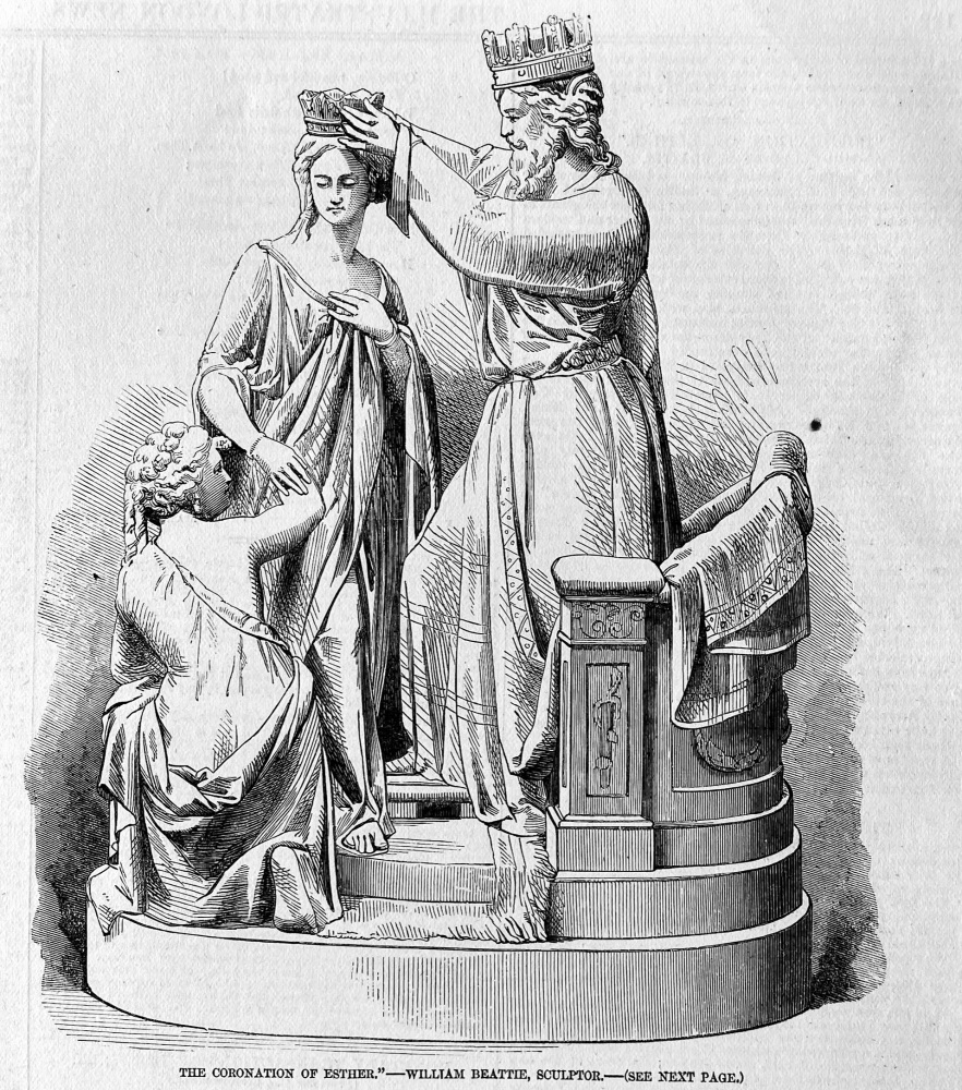 "The Coronation of Esther."-  William Beattie, Sculptor.  1857.