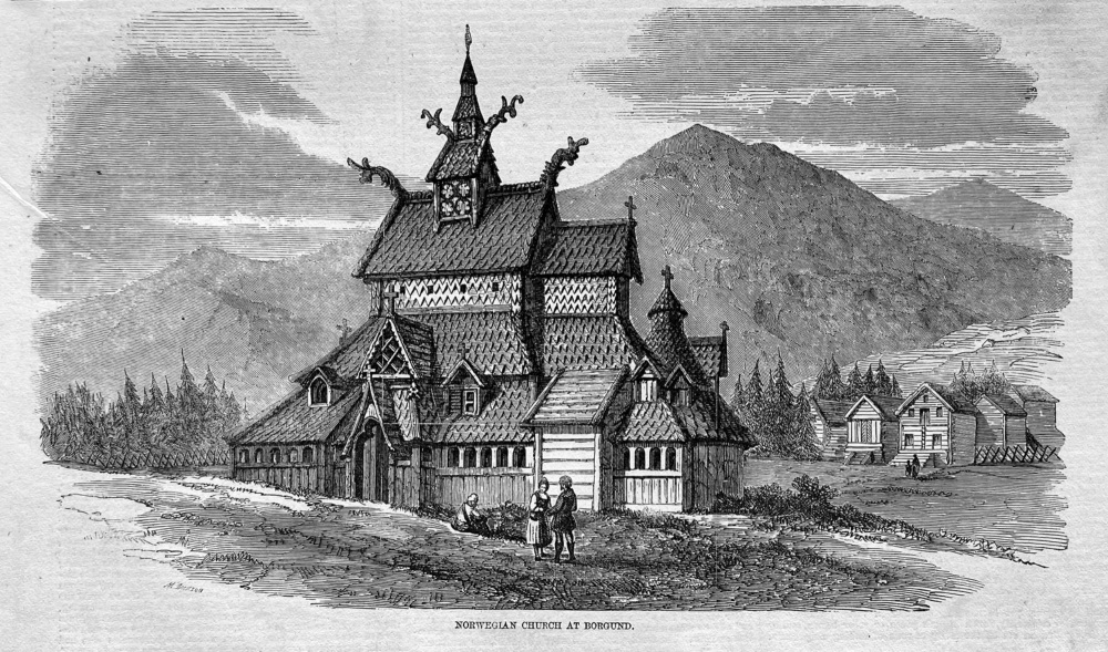 Norwegian Church at Borgund.  1857.